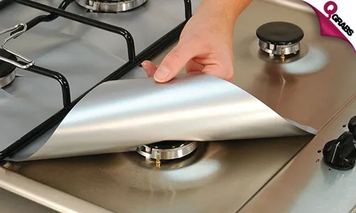 From QR29 Save your Gas Stove from Spills with Non-stick Reusable Stove Protectors! (Up to QR98 Value)